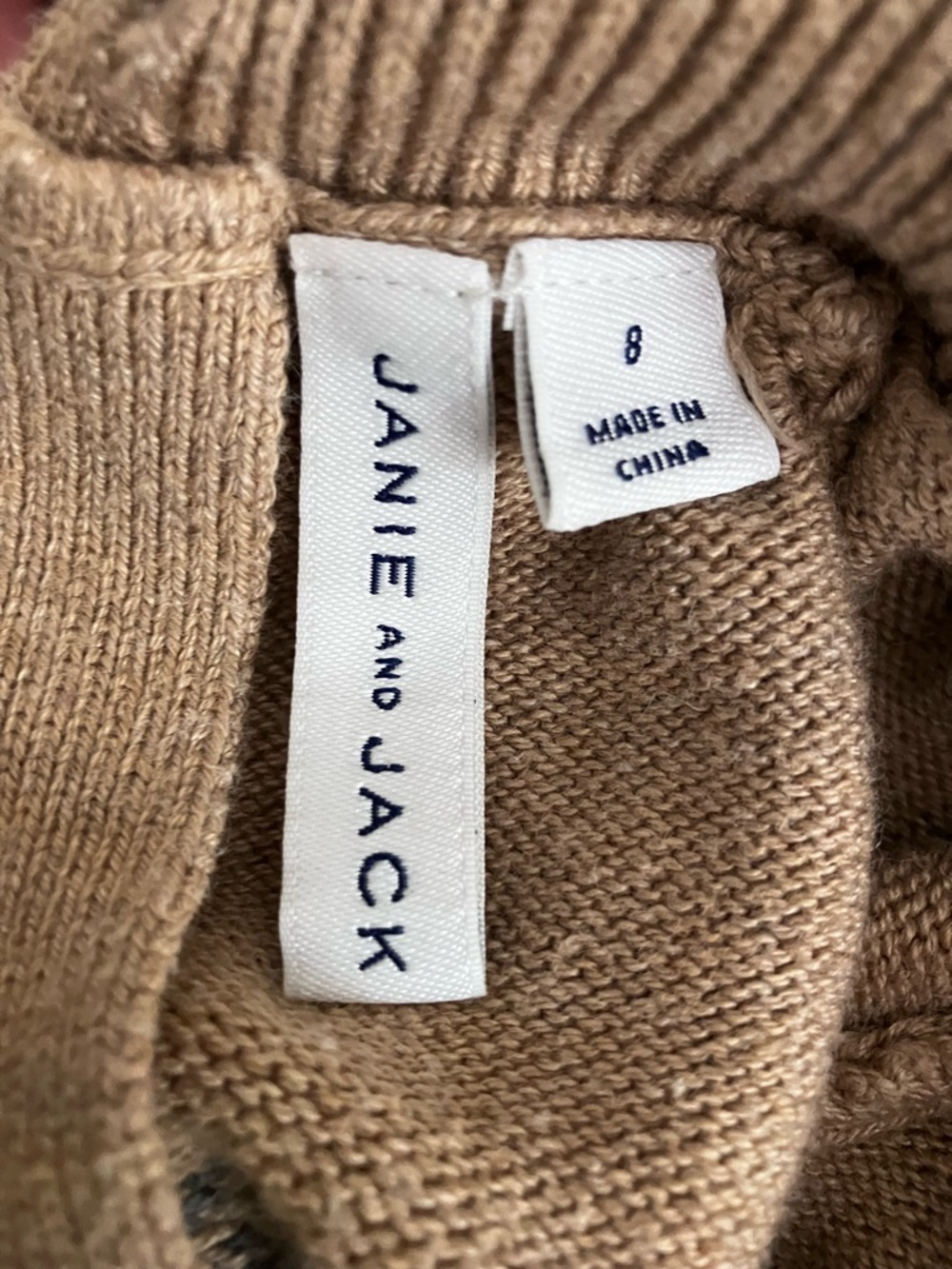Janie and Jack Sweater Dress - fair Isle Camel/Tan (8) girls